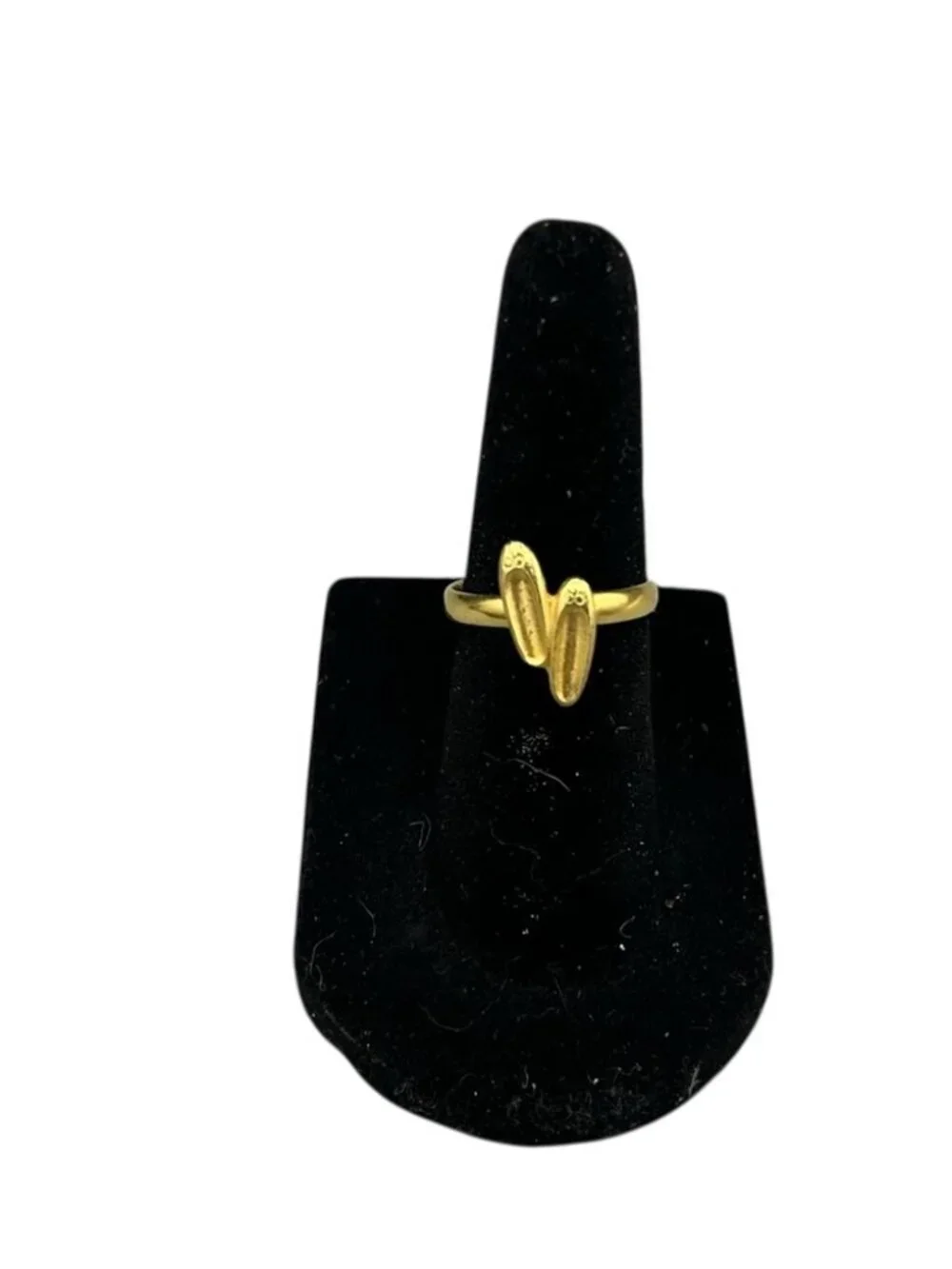 Kids Ballet Shoes Adjustable Ring Gold Tone Dance Recital